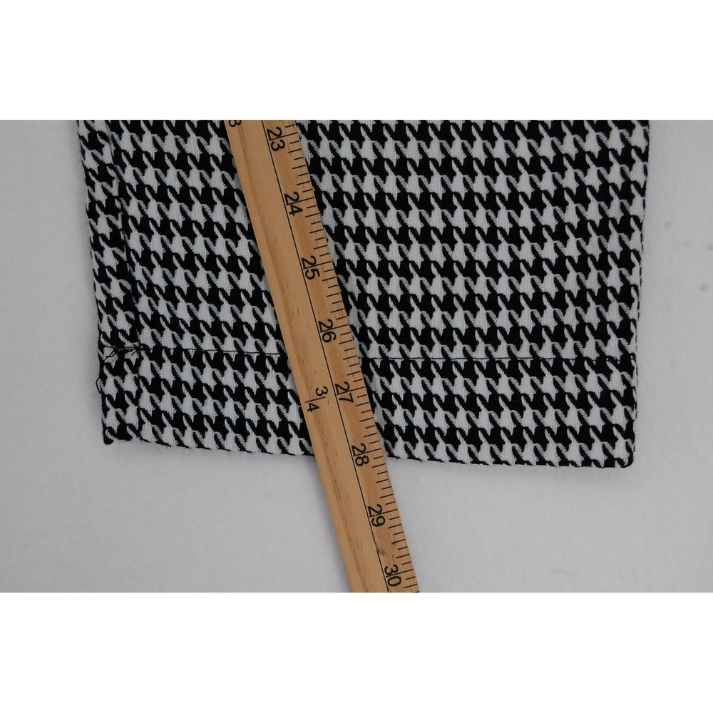 Who What Wear Pants Womens 14 Black White‎ Houndstooth Ankle Tapered Ponte - Picture 7 of 8
